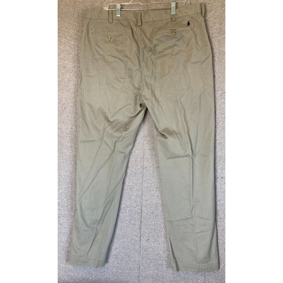 Polo Ralph‎ Lauren Chino Pants Mens 38x32 Brown Cotton Flat Front Preppy Casual - Picture 8 of 9
